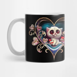 Valentine's Day Kitten Too Cute for Words Mug